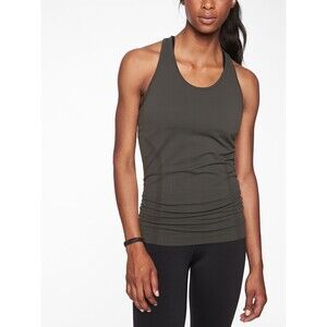 ATHLETA Speedlight Seamless Tank Top 2XS XXS Stretch Racerback Gray EUC B68